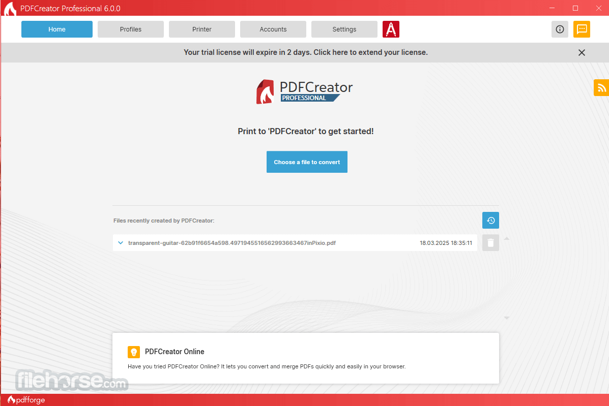 PDFCreator 畫面截圖 1
