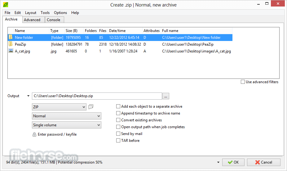 PeaZip 11.2.0 (64-bit) 畫面截圖 3