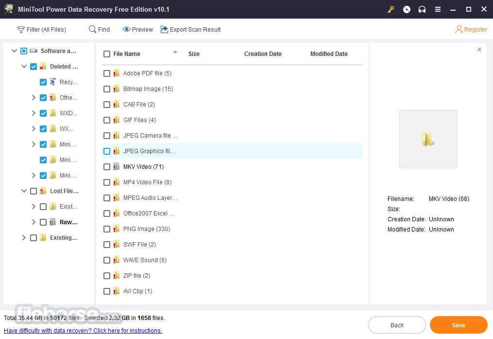 MiniTool Power Data Recovery Free Edition 畫面截圖 2