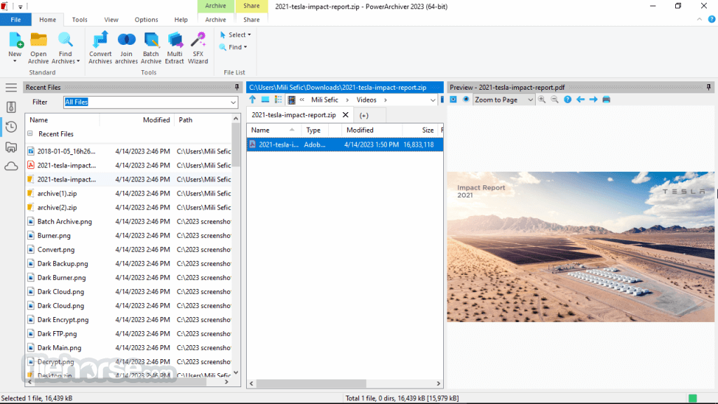 PowerArchiver 2023 畫面截圖 1