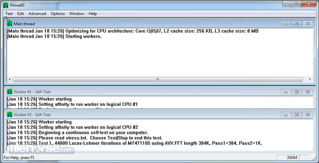 Prime95 30.19 Build 畫面截圖 2