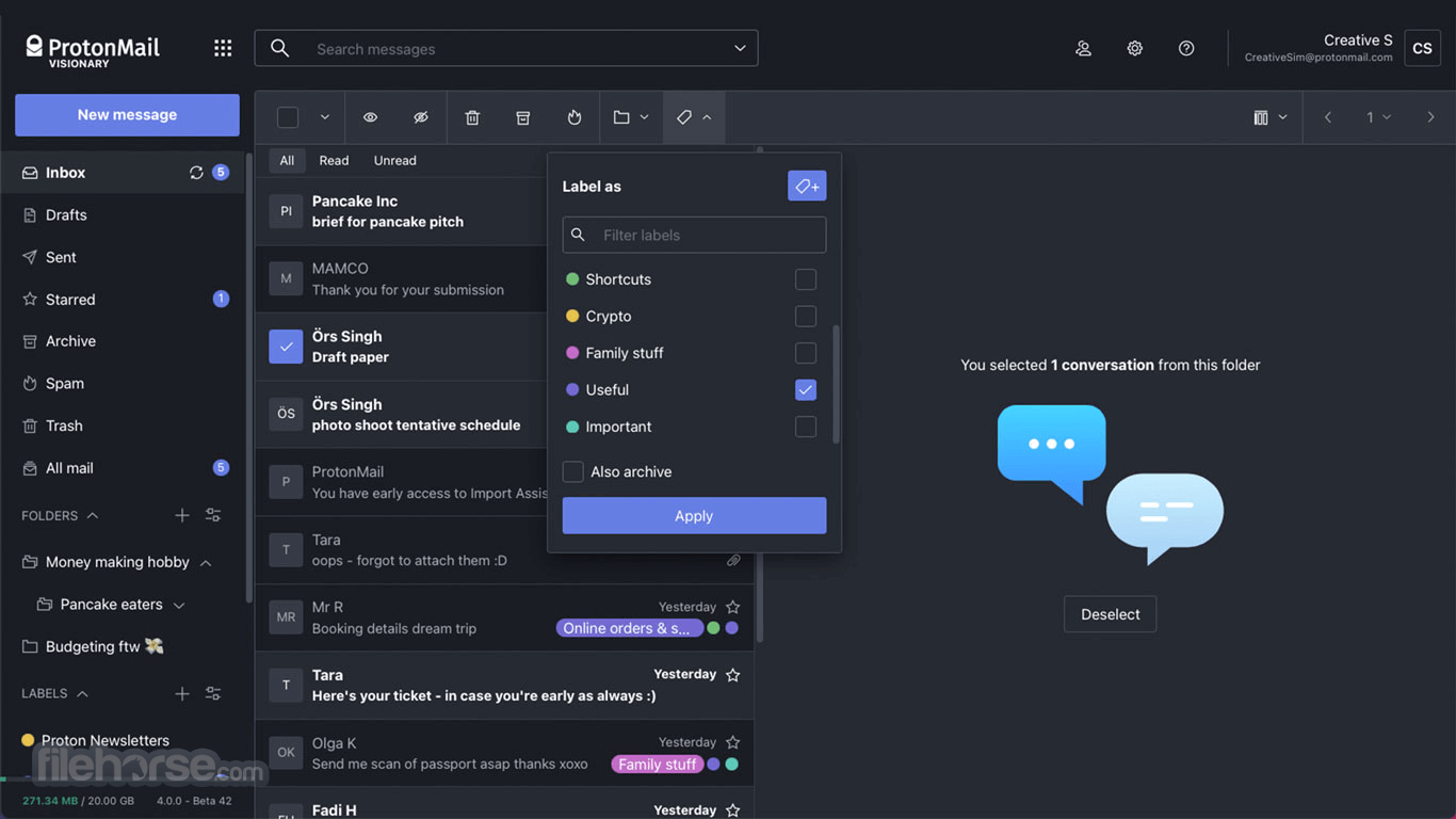 ProtonMail 畫面截圖 2