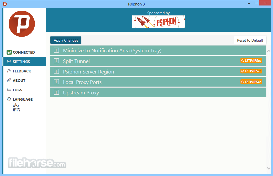 Psiphon 3 Build 畫面截圖 2