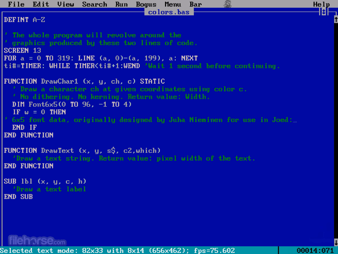 QBasic 畫面截圖 1