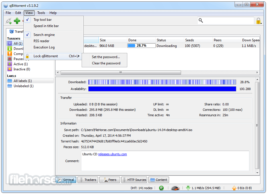 qBittorrent 5.2.3 (64-bit) 畫面截圖 4