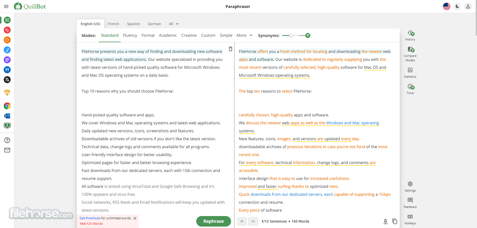 QuillBot - Paraphrase Text Anywhere 畫面截圖 1