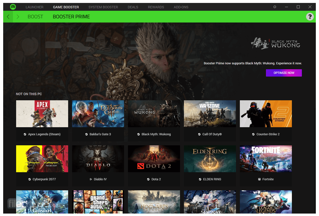 Razer Cortex 畫面截圖 3