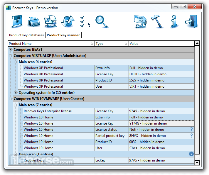 Recover Keys 12.0.6.316 (64-bit) 畫面截圖 2