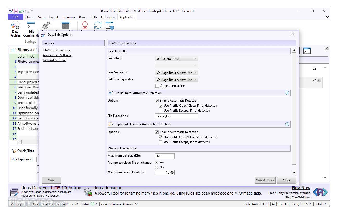 Rons Data Edit 畫面截圖 5