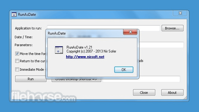 RunAsDate 1.41 (64-bit) 畫面截圖 2