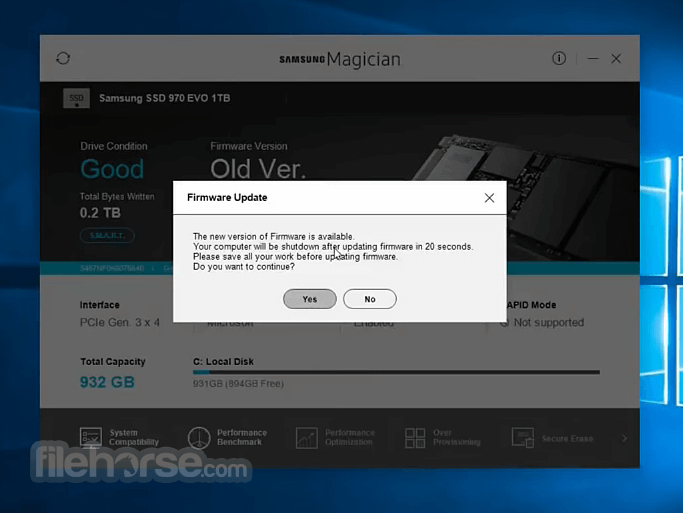 Samsung Magician 畫面截圖 2