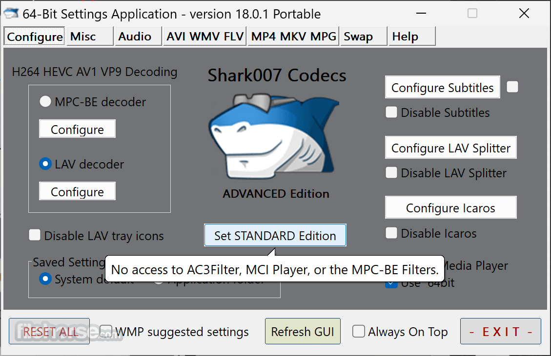 Shark007 Codecs 畫面截圖 1