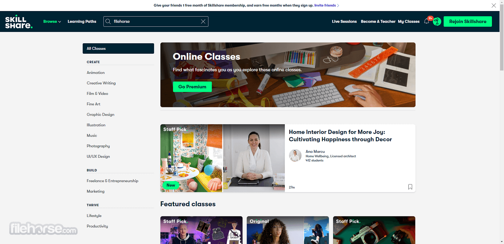 Skillshare - Explore Thousands of Classes 畫面截圖 1