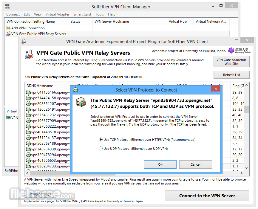 SoftEther VPN Gate Client Plugin 2026.08.13 build 畫面截圖 2