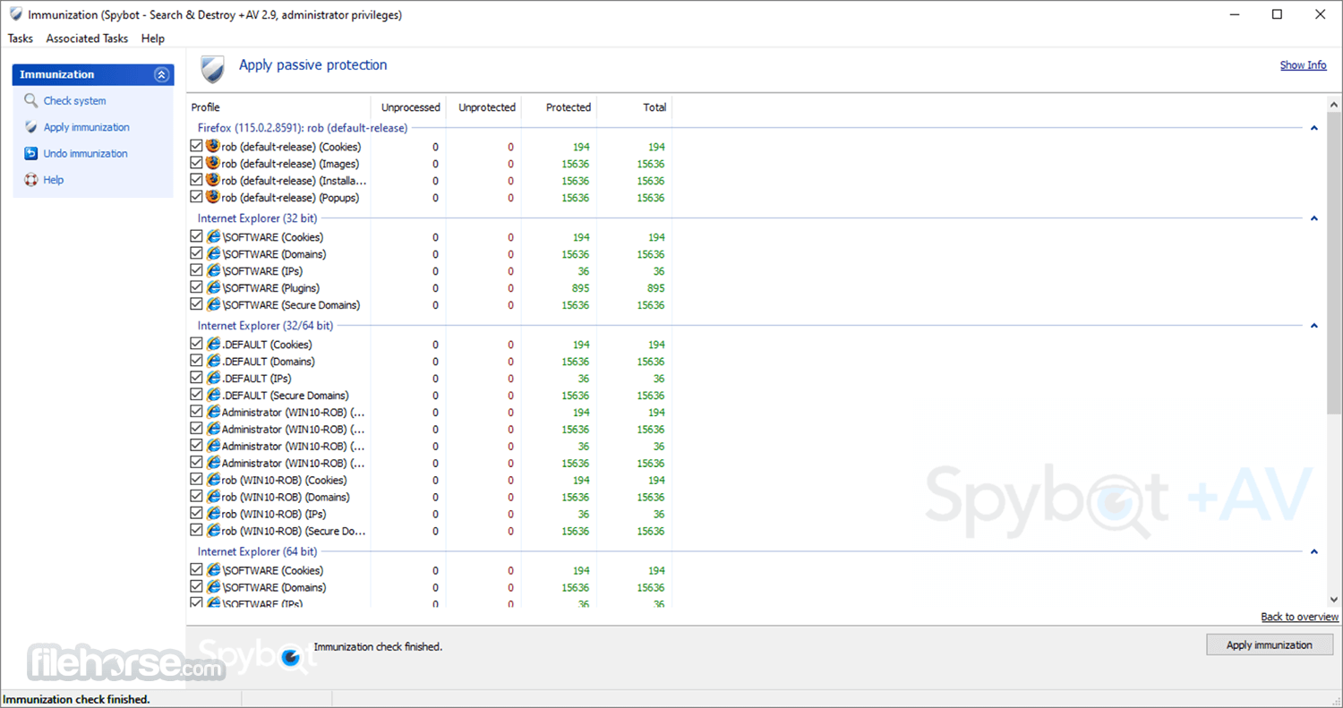 Spybot Search & Destroy 畫面截圖 3