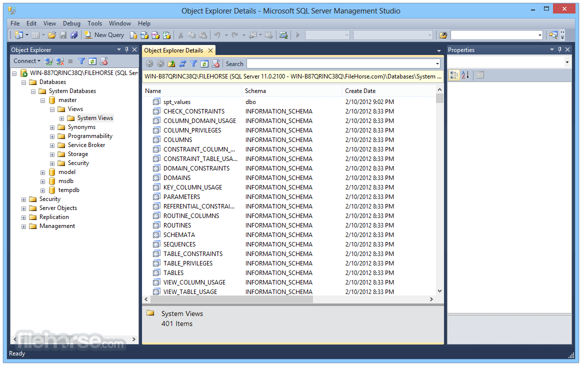 SQL Server Management Studio 畫面截圖 3