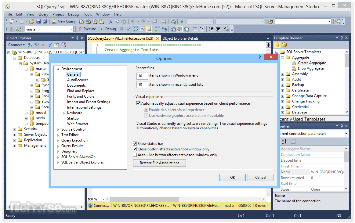 SQL Server Management Studio 畫面截圖 5