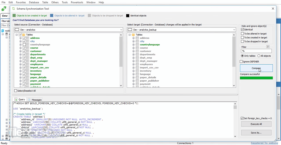 SQLyog Community Edition 畫面截圖 4