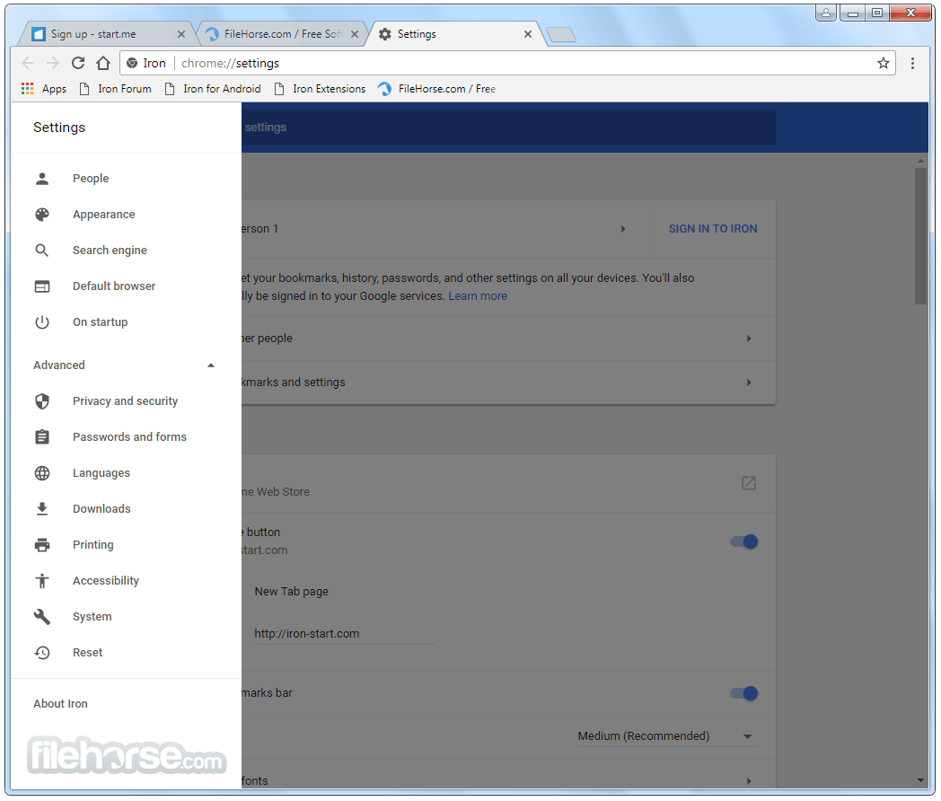 SRWare Iron 150.0.7900.0 (64-bit) 畫面截圖 4
