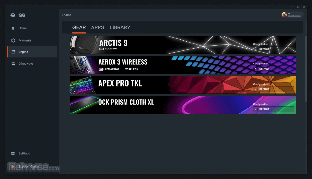 SteelSeries GG 畫面截圖 1