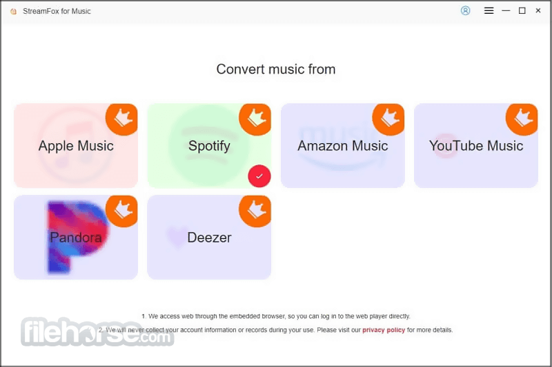 StreamFox for Music 畫面截圖 1