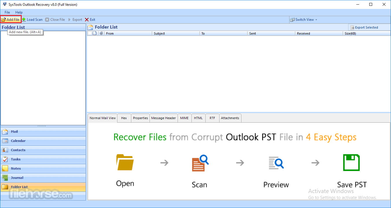 SysTools Outlook Recovery 畫面截圖 2