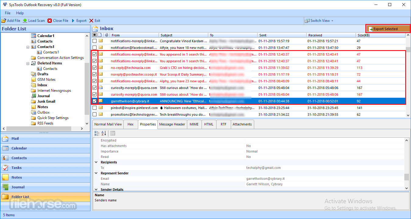 SysTools Outlook Recovery 畫面截圖 3