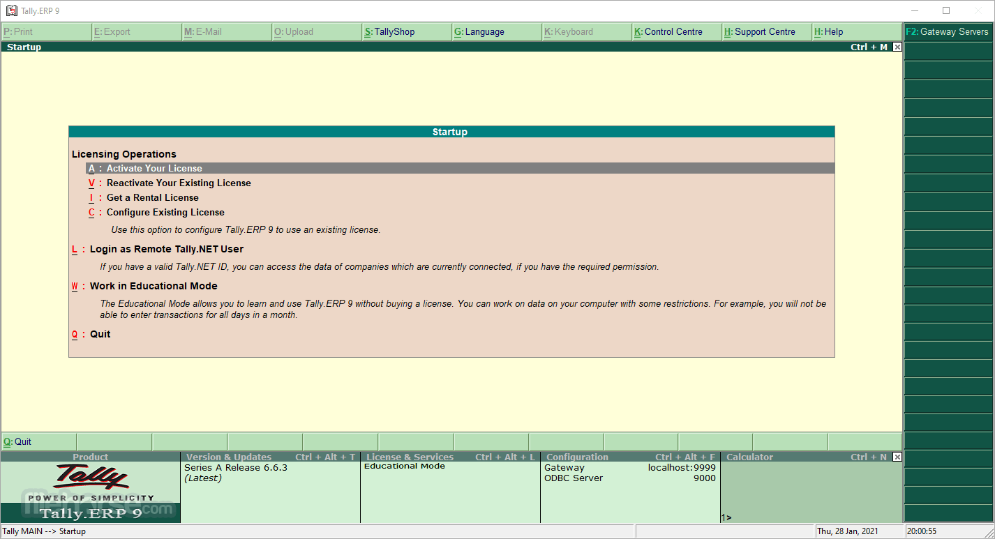 Tally.ERP 9 畫面截圖 1