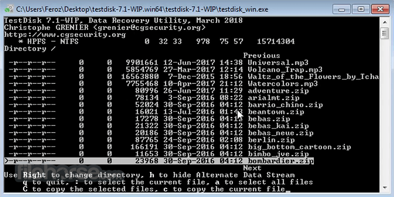 TestDisk 畫面截圖 4