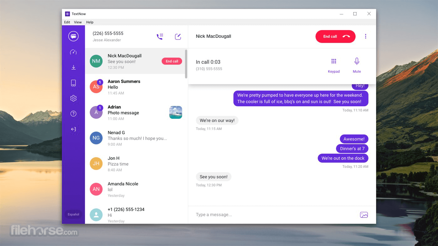 TextNow: Unlimited Texts + Calls 畫面截圖 1