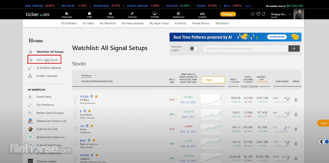 Tickeron - Swing and Day Trading 畫面截圖 1