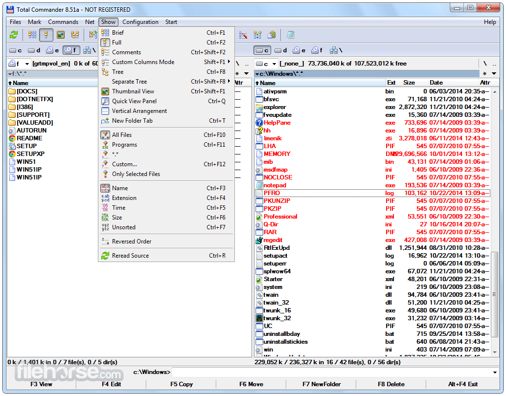Total Commander 11.58 (64-bit) 畫面截圖 1