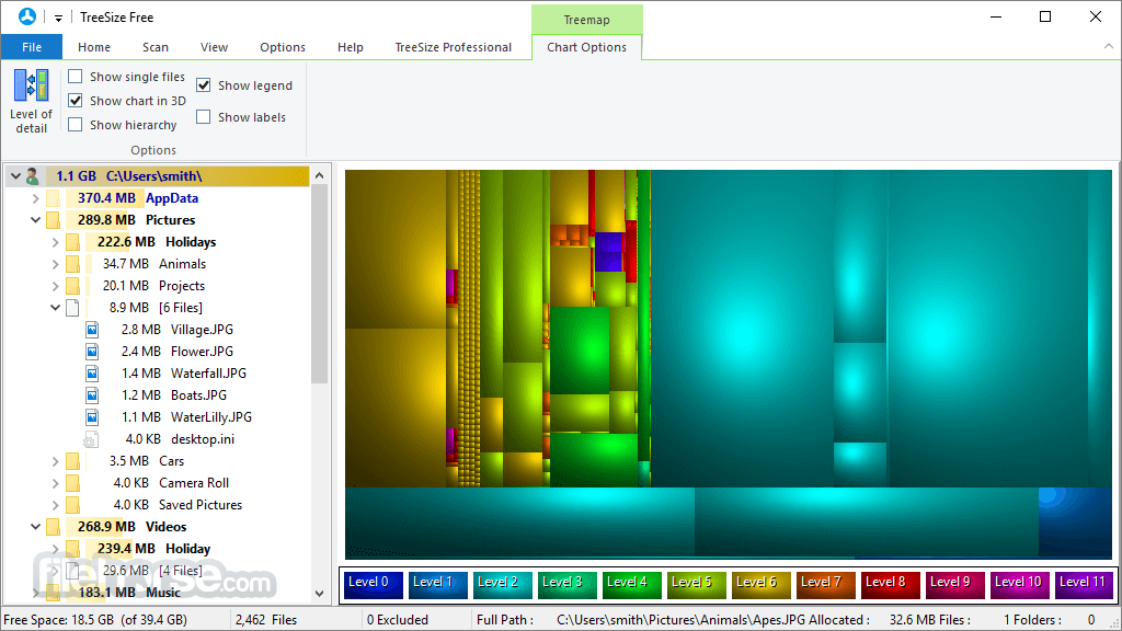 TreeSize Free 畫面截圖 3