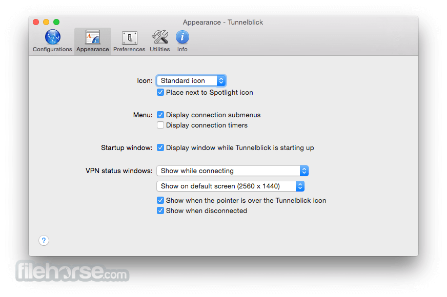 Tunnelblick 8.0.3 Build 畫面截圖 1