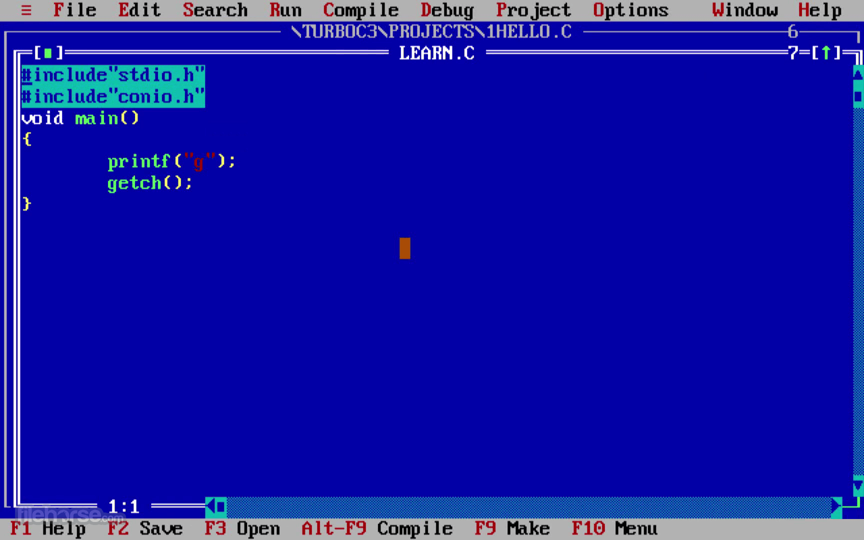 Turbo C++ 畫面截圖 3