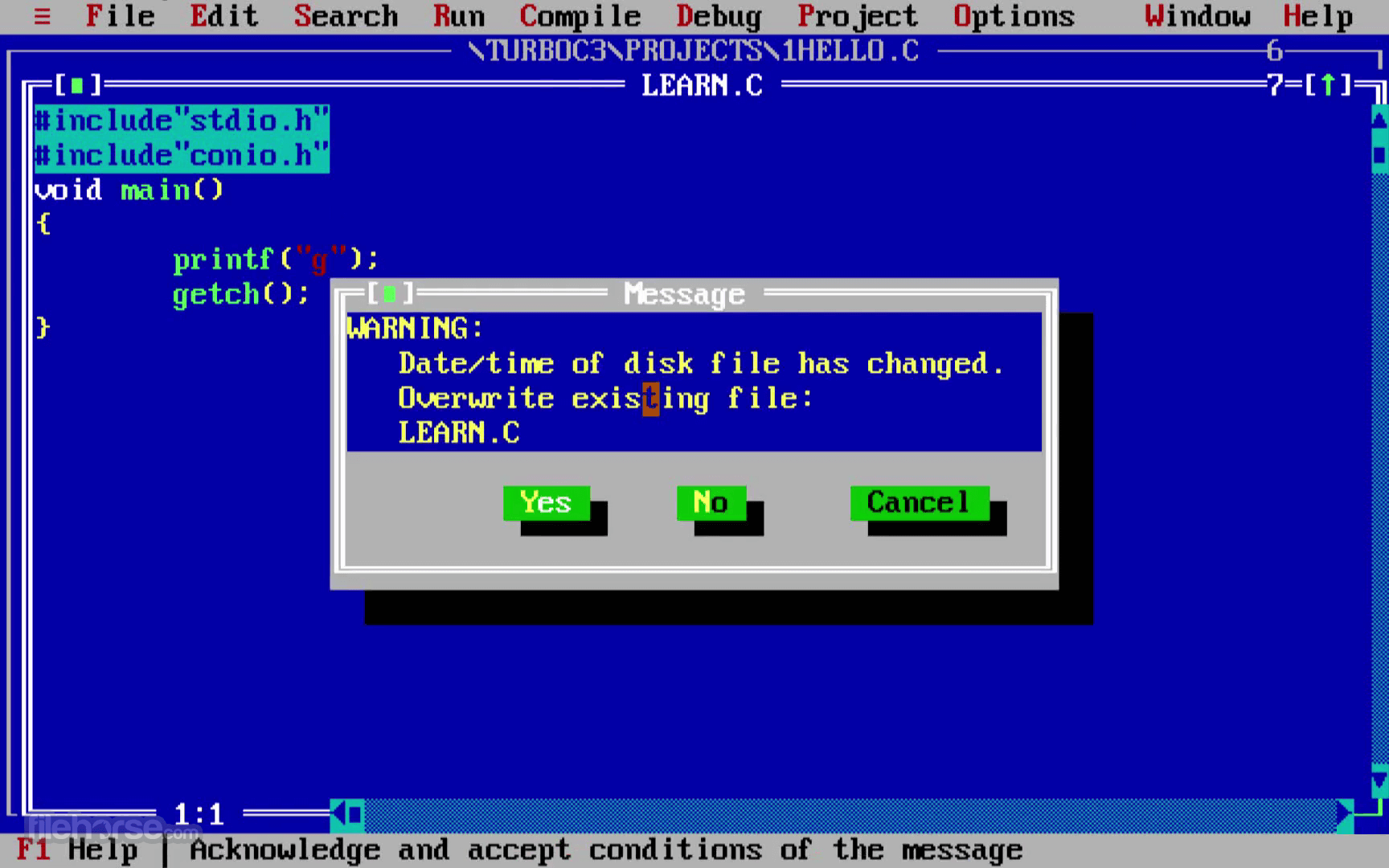 Turbo C++ 畫面截圖 4