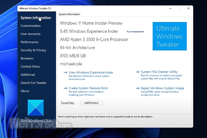 Ultimate Windows Tweaker 畫面截圖 1