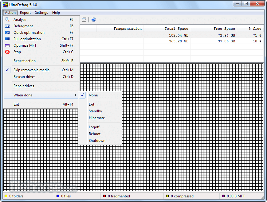 UltraDefrag 7.1.4 (64-bit) 畫面截圖 3