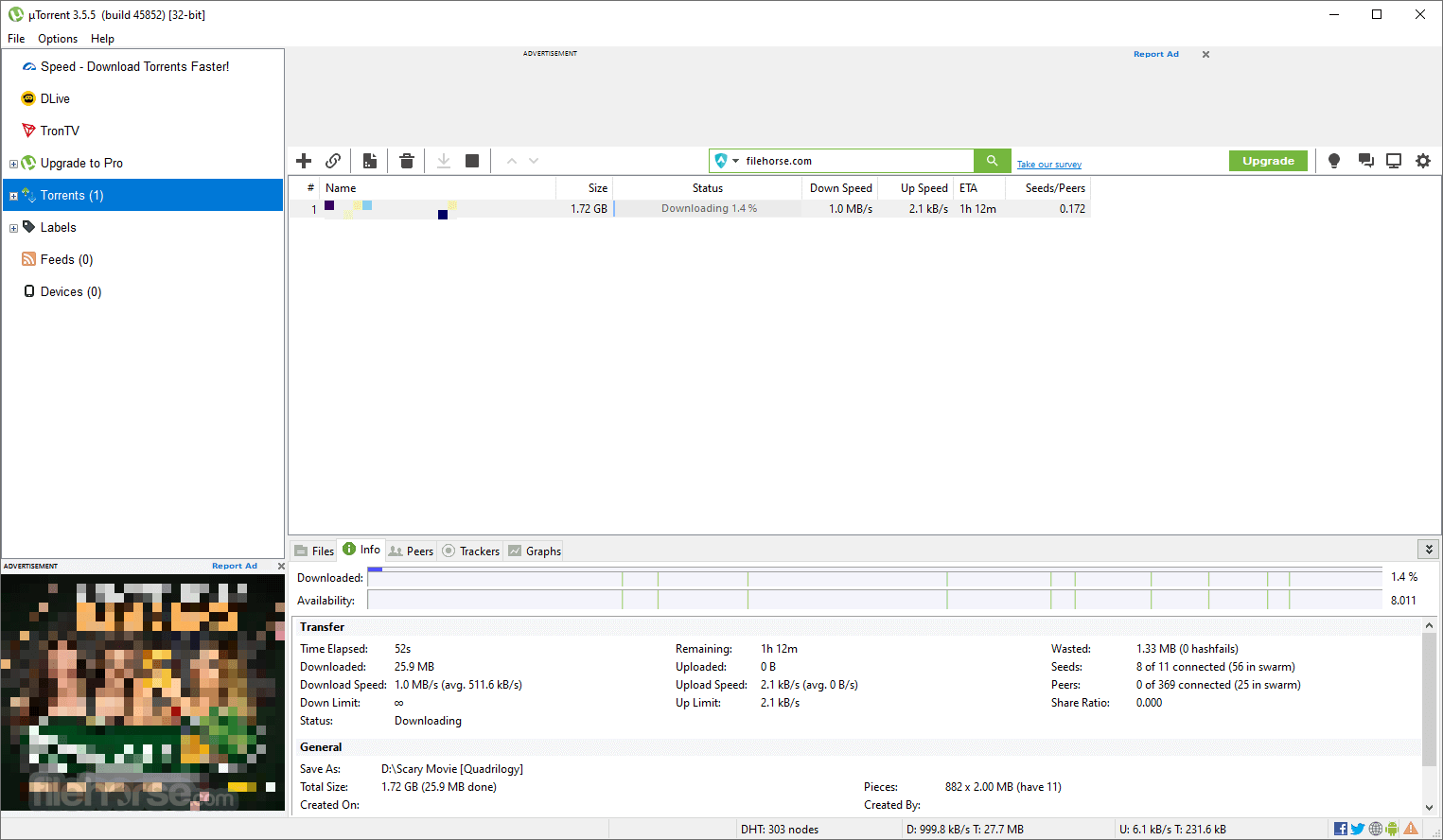 uTorrent Portable 3.6.0 Build 畫面截圖 1