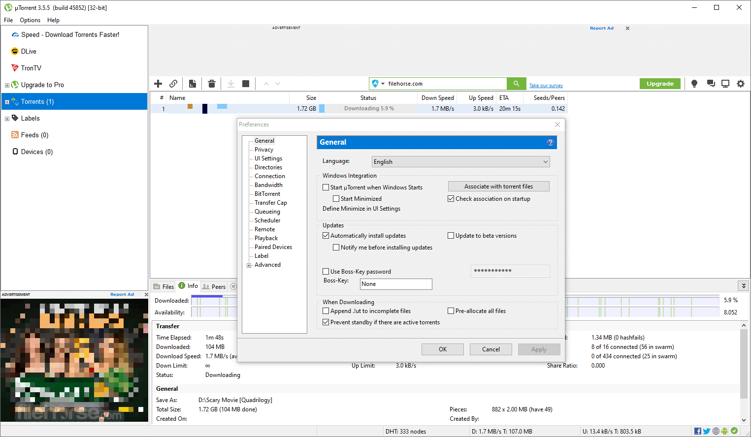 uTorrent Portable 3.6.0 Build 畫面截圖 2