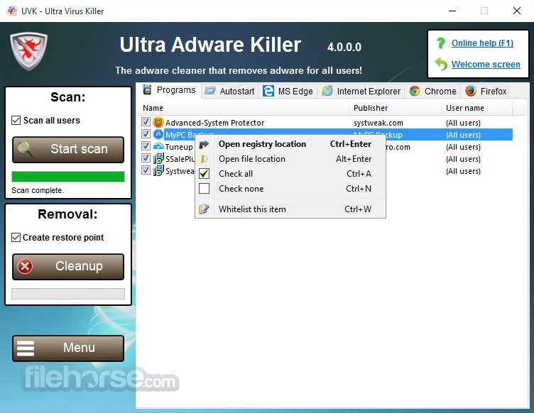 UVK Ultra Virus Killer Portable 畫面截圖 2