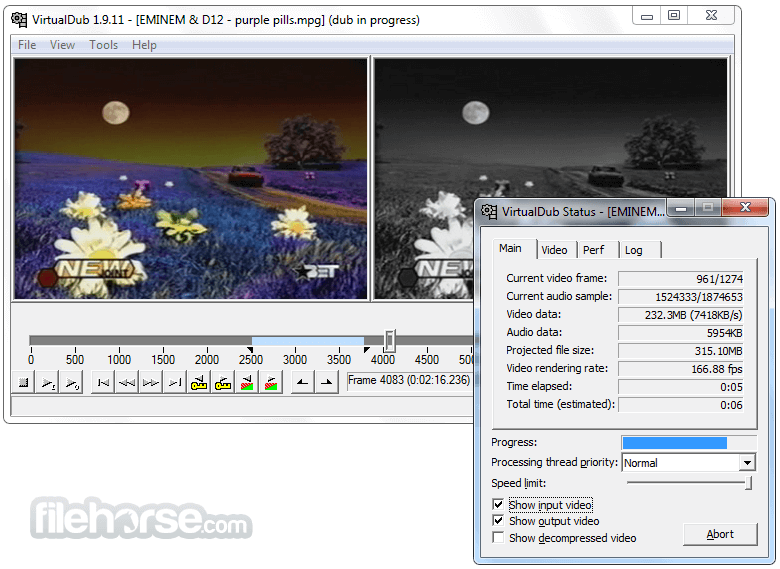 VirtualDub 1.10.4 (64-bit) 畫面截圖 4