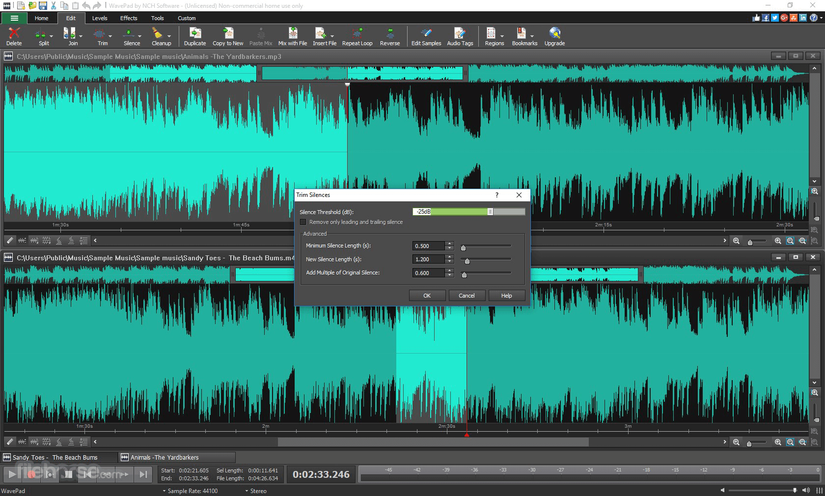WavePad Sound Editor 畫面截圖 1