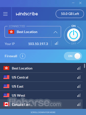 Windscribe 畫面截圖 2