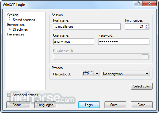 WinSCP 畫面截圖 1