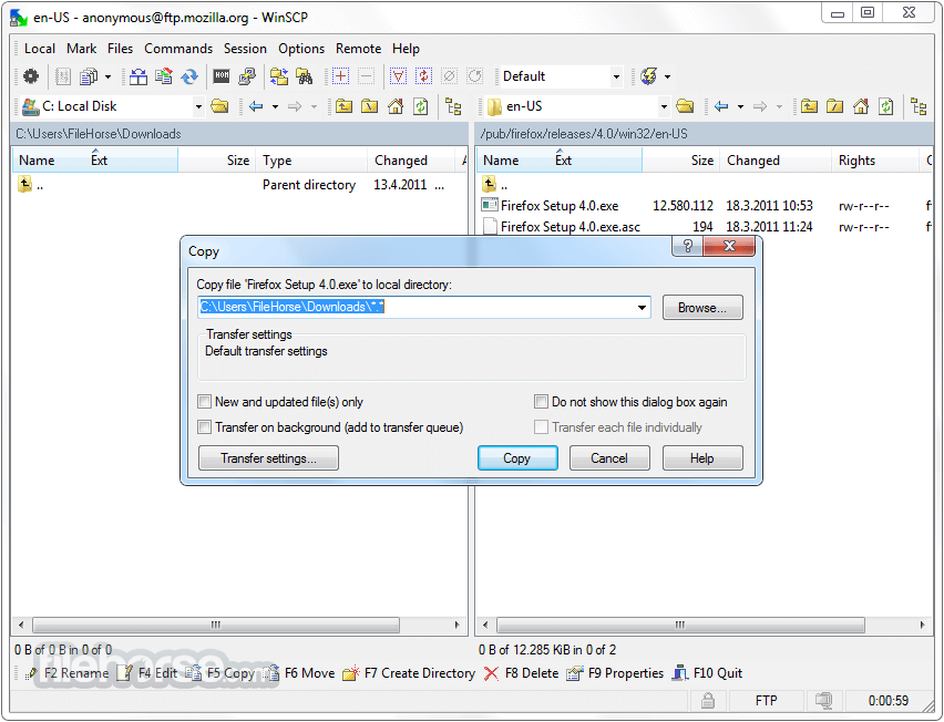 WinSCP 畫面截圖 2