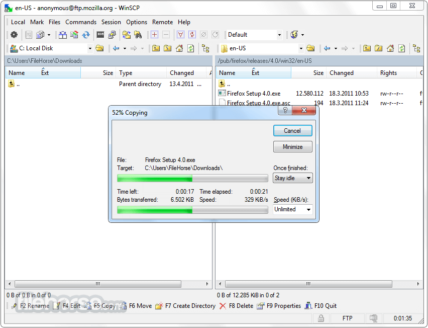 WinSCP 畫面截圖 3