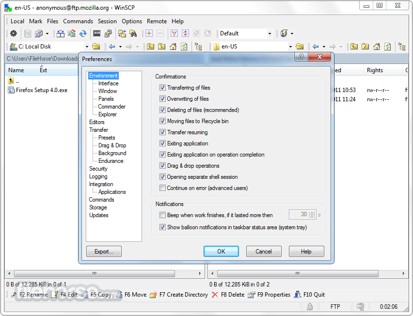 WinSCP 畫面截圖 5