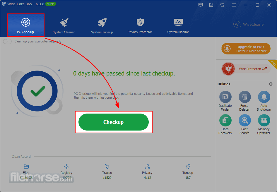 Wise Care 365 Free 畫面截圖 1