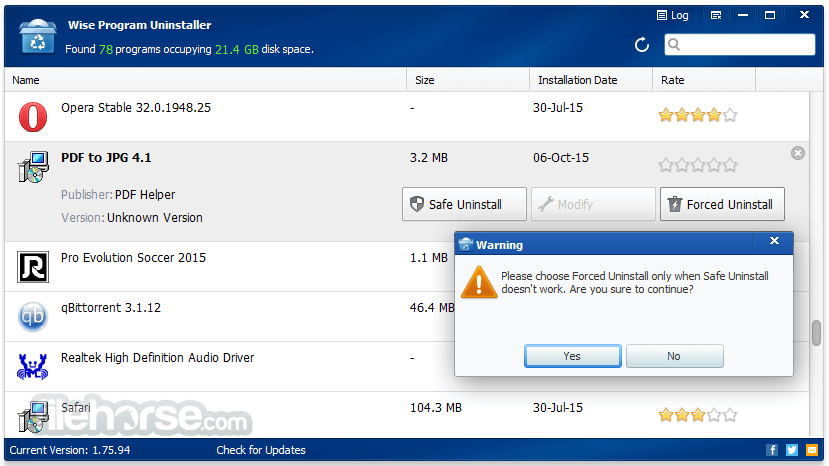 Wise Program Uninstaller 畫面截圖 2